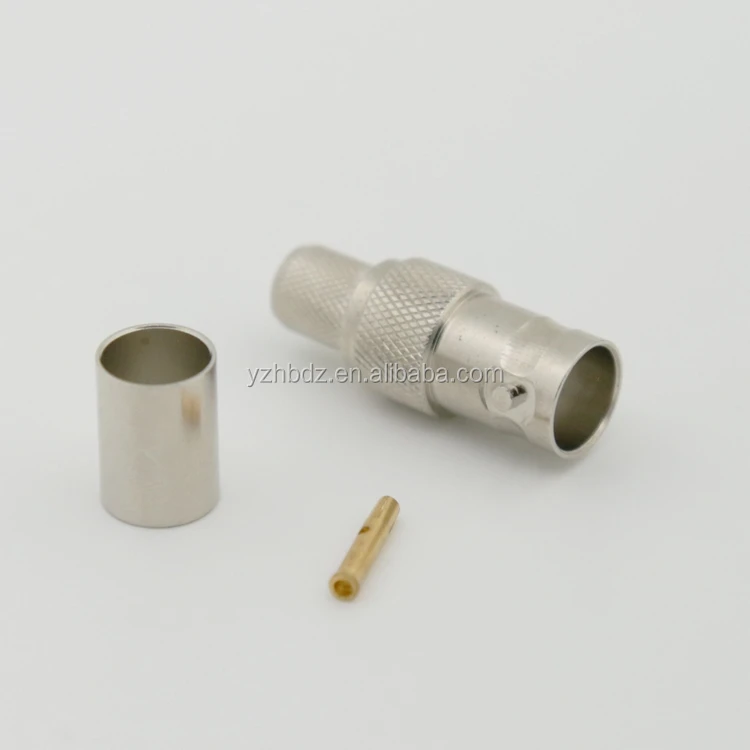
Hongbo BNC Female to Female Adaptor 50 ohm Female BNC Bulkhead Connector Nickel Plated Compression Connector 