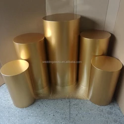 Acrylic round cylinder pedestal white acrylic plinths display stand for wedding