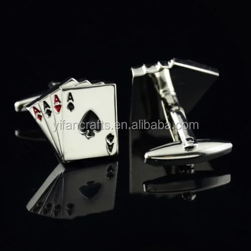 Популярные серебряные винтажные мужские свадебные покерные запонки из нержавеющей стали запонки подарок