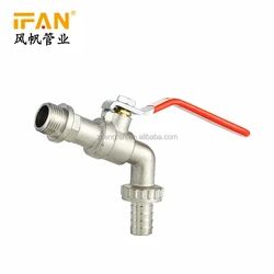 Ifan Factory New Italy Design 1/2'  Brass Water Outside Garden Tap Iron Red Handle Brass Bibcock