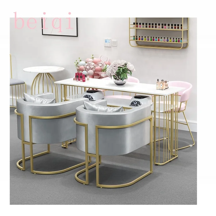 
Nail Salon Furniture Cheap Nail Table Wood Glass Manicure Table Used Beauty Salon Furniture Wholesale 
