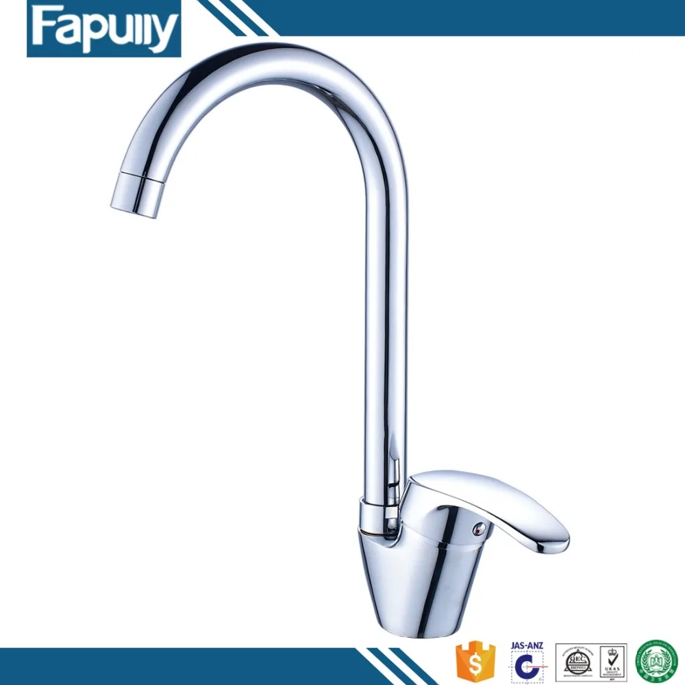Fapully латунь хром Прочный Кухня Раковина кран