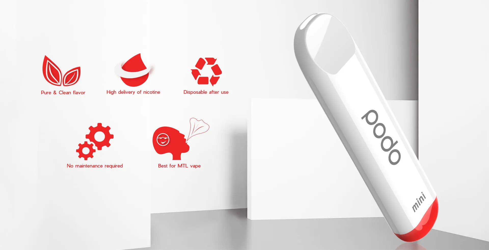 
wholesale Vlitvape Podo mini pod system disposable kit with 2.4 ohms coil resistance and full charged battery capacity 240mAh. 