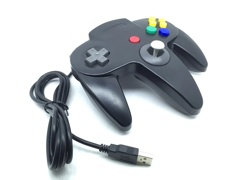 Classic N64 USB Wired Game Controller for Nintendo 64 PC and MAC