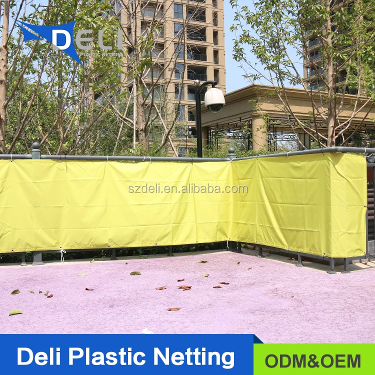 Polyester+PU coating 160 GSM privacy screen mesh for Balcony garden