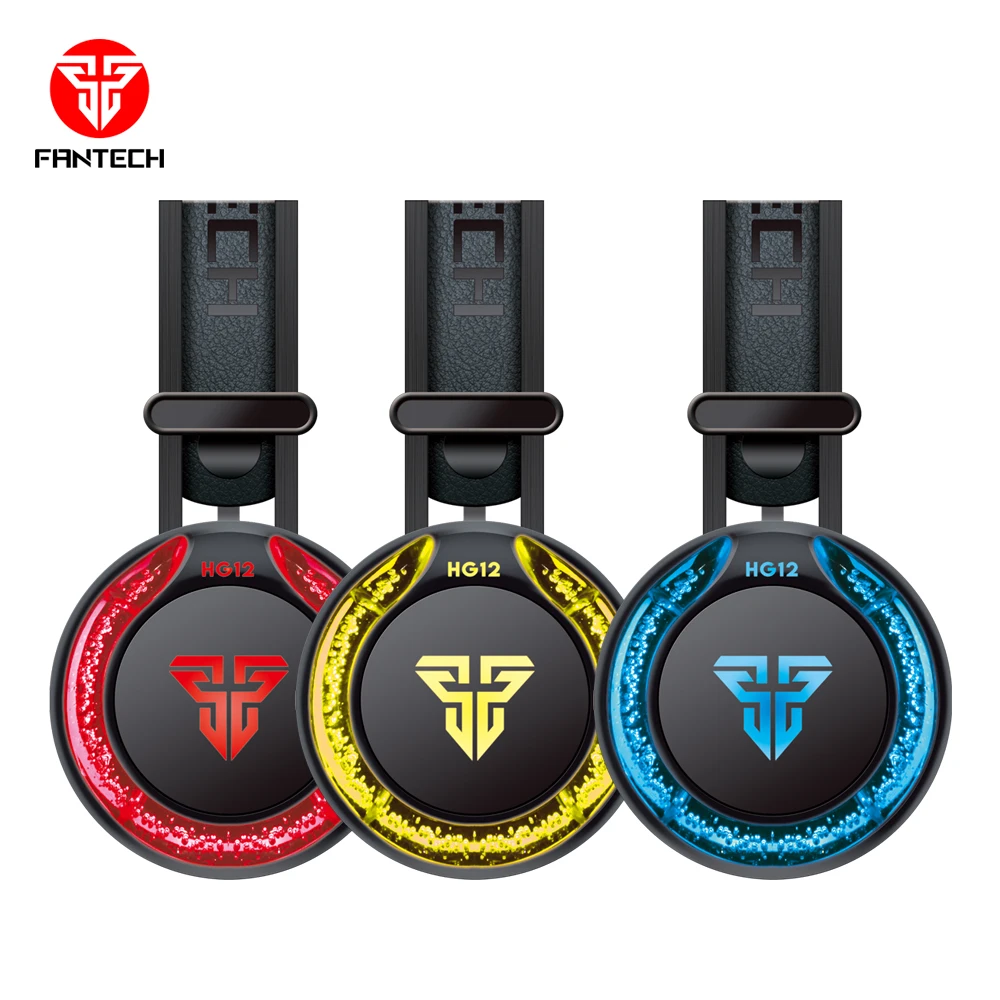 
Cheap Gaming Headphone with RGB Lighting and noise-cancelling Microphone FANTECH HG12 
