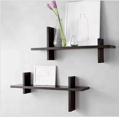 
nordic design modern Mini 2 wooden MDF wall mounting decoration floating shelf set 