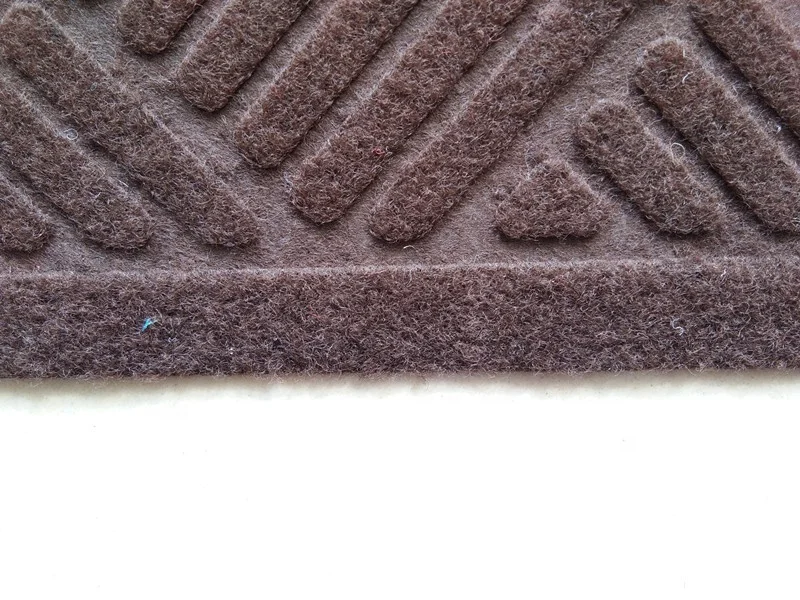 Embossed entrance polyester water absorbing pvc custom floor mat