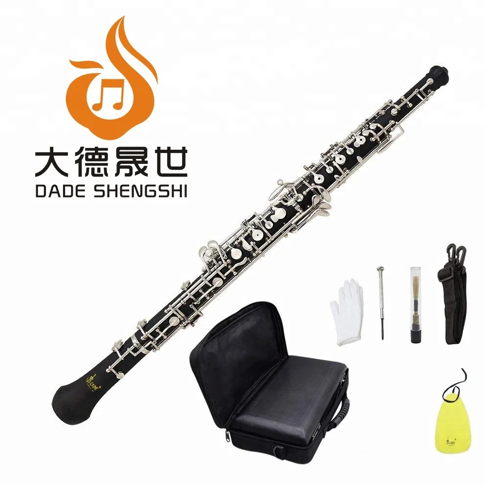 
Woodwind Musical Instrument for Beginner with Reed C Key Cupronickel Plated Silver Oboe 