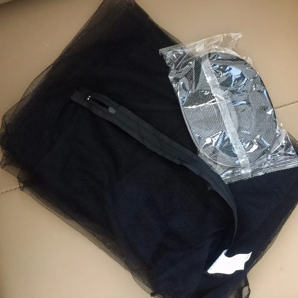 DIY Insect Fly Bug Mosquito Door Window Net Mesh Screen Curtain Protector with zipper easy to open window Flyscreen Retractable