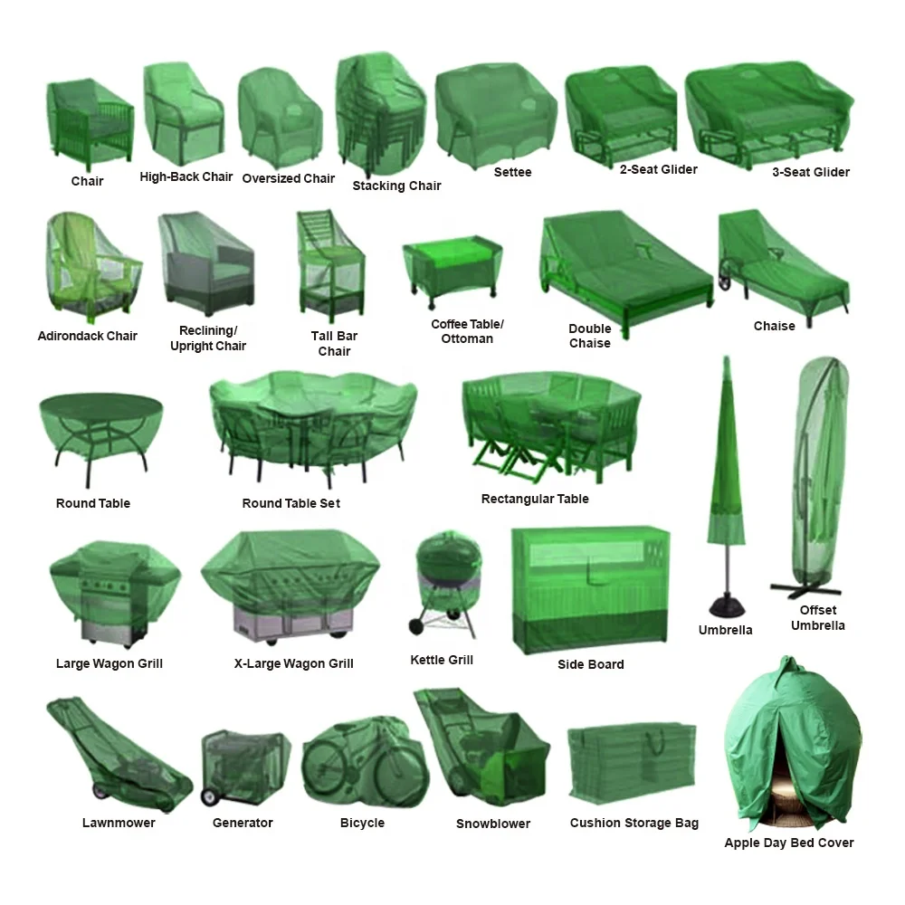 
Poly Oxford Furniture Cover Waterproof Patio Furniture Cover for Outdoor Chair 