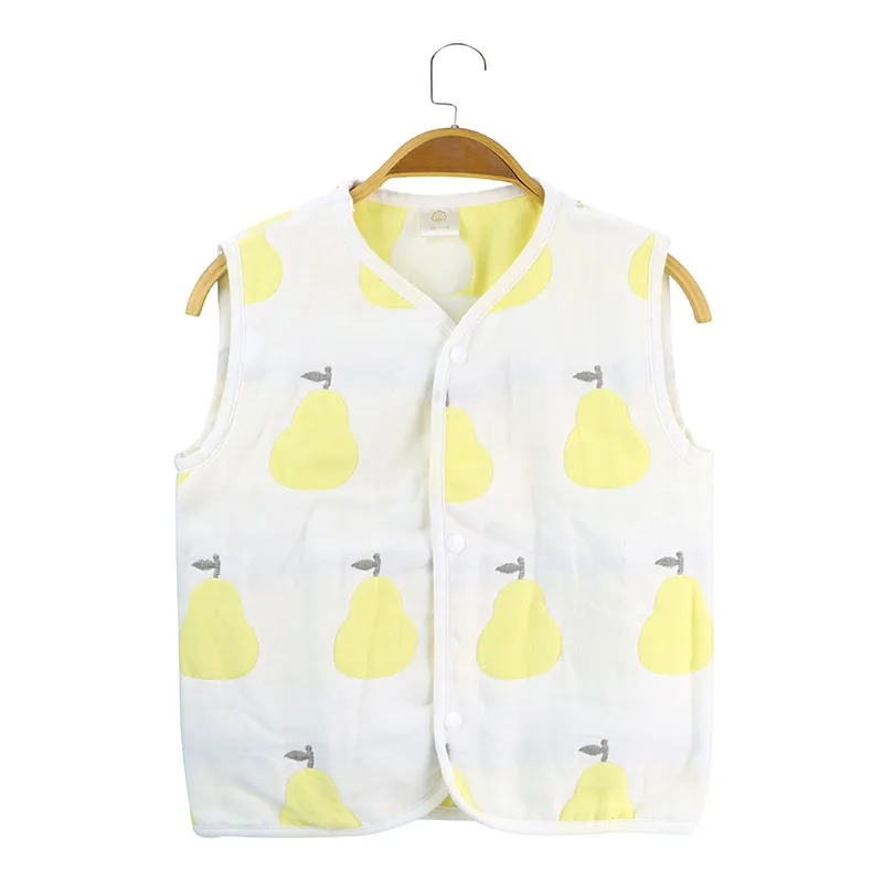 
Baby Vest 6 layers of cotton yarn, multi-size and color gauze cotton baby vest 