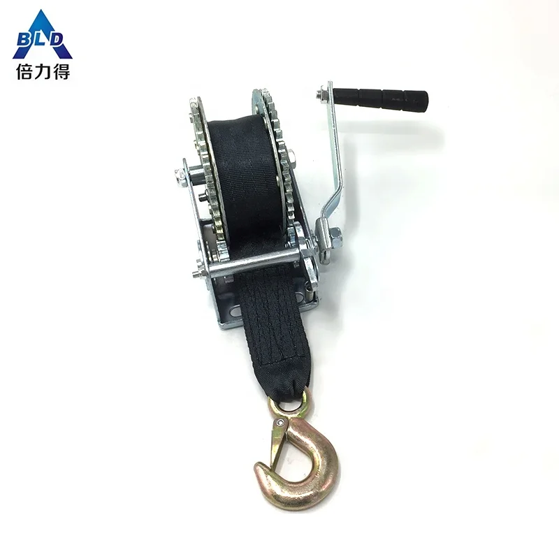 Cable winch puller Double gear hand manual winch with two way rachet