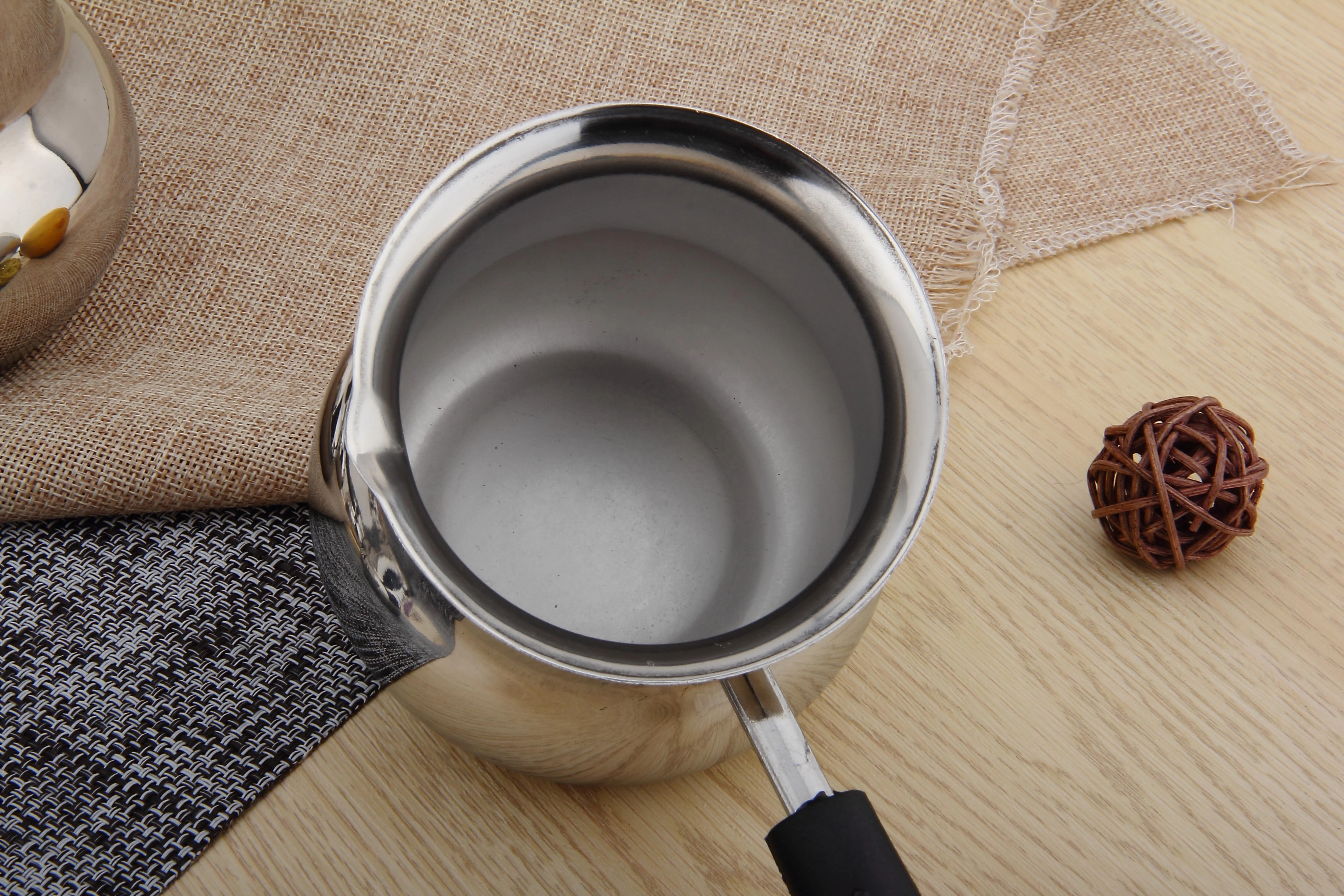 Stainless Steel Turkish Coffee Warmer Pot and  Milk Espresso Frothing Pitcher, Coffee Milk Frothing Cup