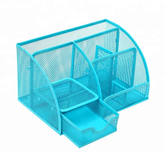 Настольный органайзер из металлической сетки, органайзер для офисных принадлежностей