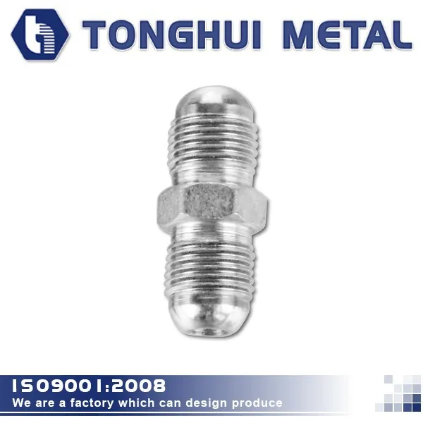 стали соски трубы сустава, пневматический двойной flare гибкая адаптер фитинги, с метрической резьбой мужской прямой разъем