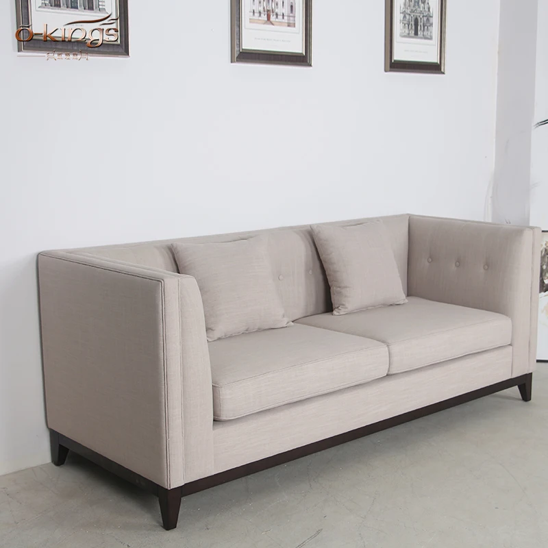 furniture living room sofa luxury Solid wood hotel lobby sofa design