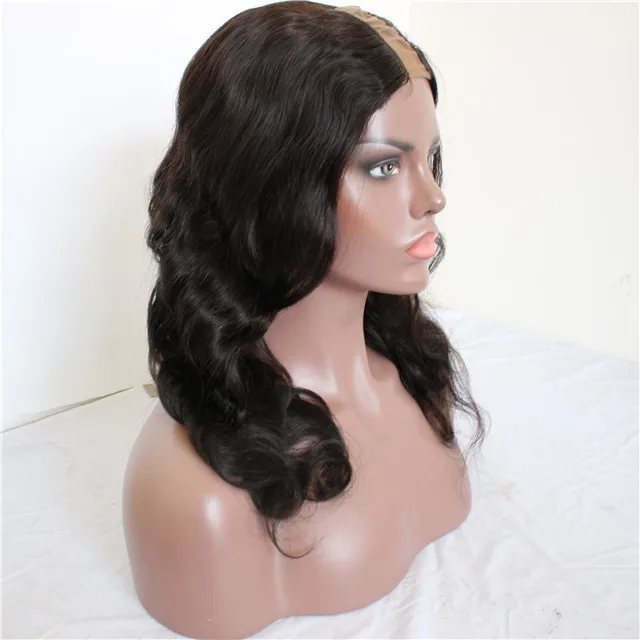 
Best Quality Women Long Hair Body Wave U Part Wig Human Hair 