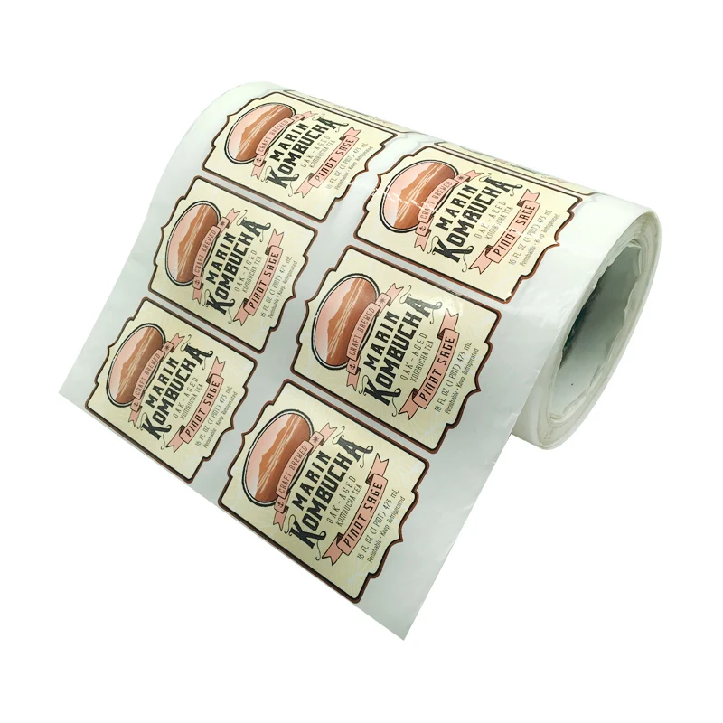 Self Adhesive Paper Milk Glass Bottle Seal Labels Sticker Printing