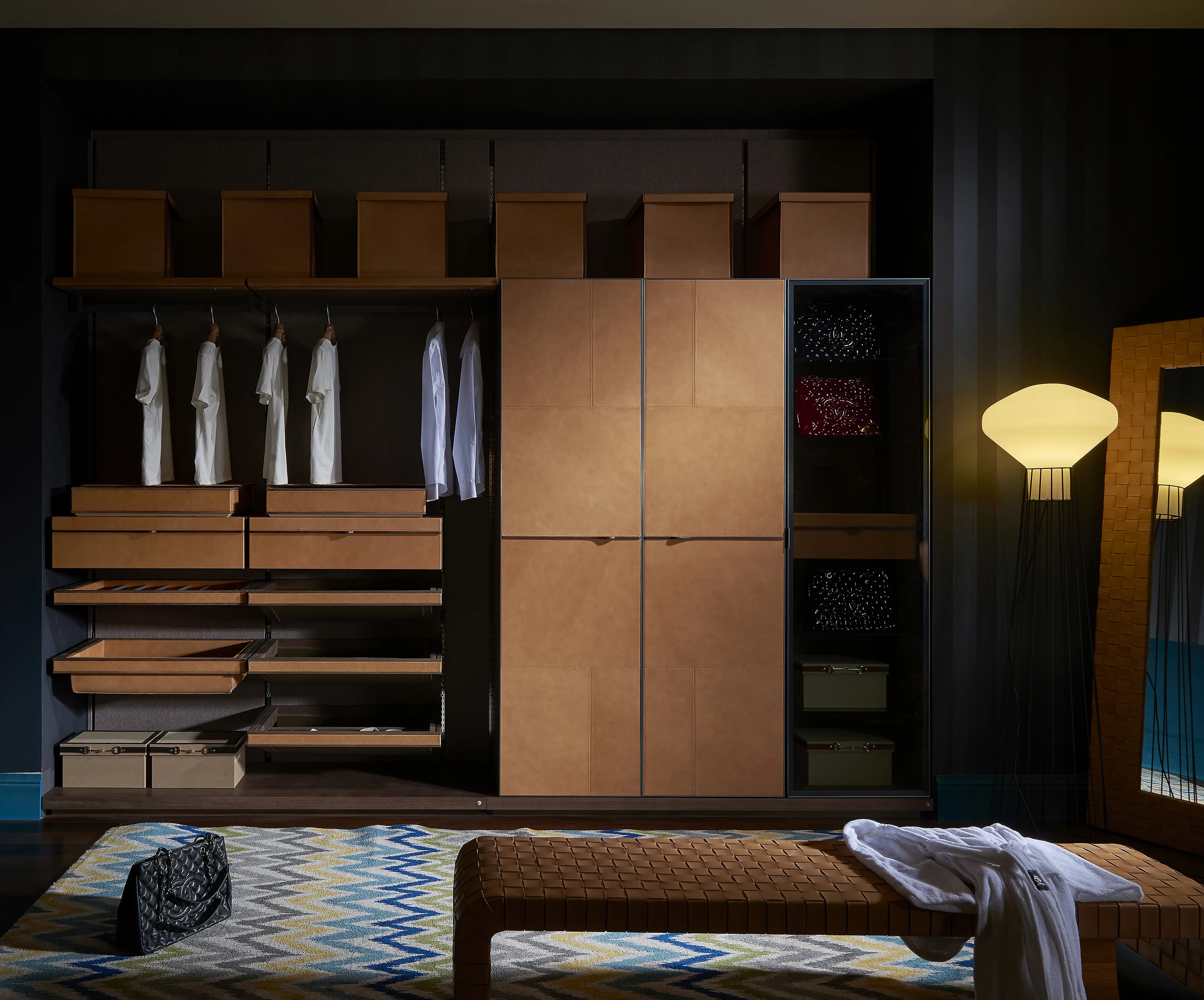  Скандинавский шкаф для дома гостиницы виллы гардероба раздвижная дверь ящик хранения мебели из массива