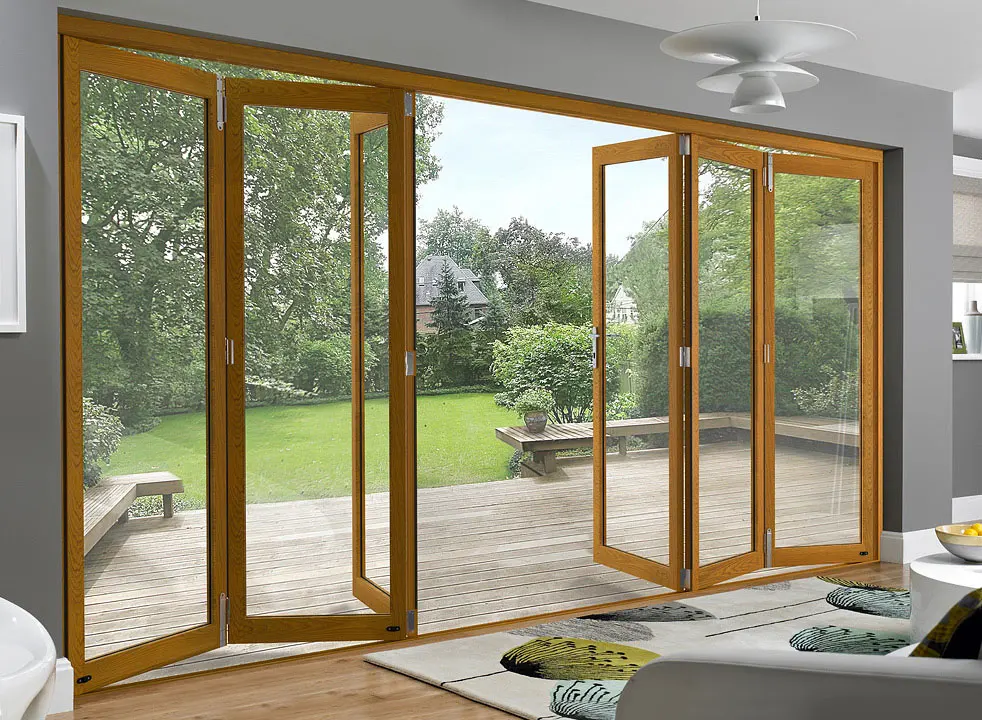 Patio Exterior Bifold Doors Folding Door Exterior  Aluminum Bi Folding Door