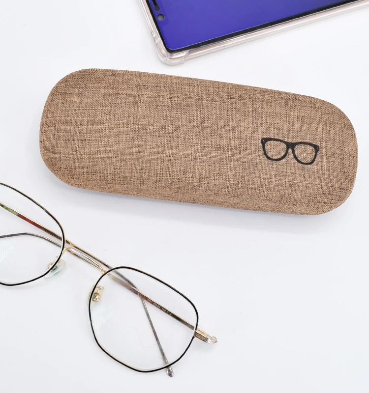 Custom Protector Fabric Hard Iron Eye Glasses Case