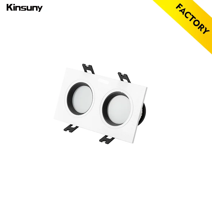 
Indoor dimmable recessed cob led square down light grille downlight 
