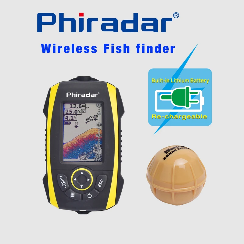 carp fishing lake fishing wireless fish finder color lcd fish detector sonar sounder FF288W