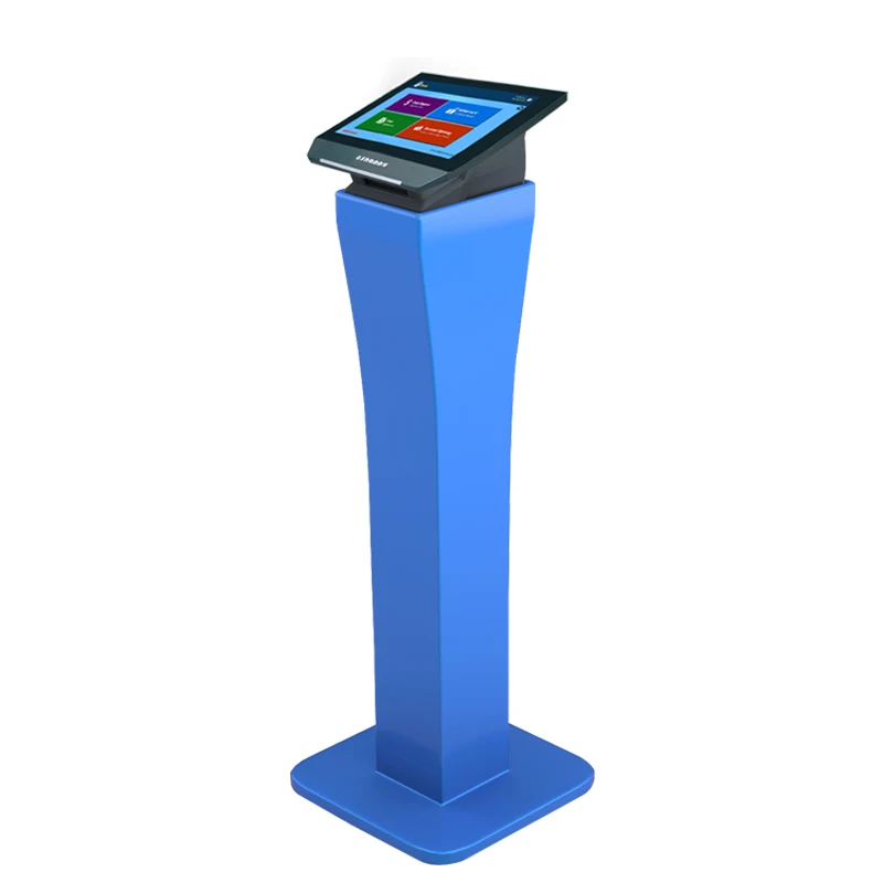 Snappy 10 inch Clinic Kiosk Token Number ticket dispenser of   Queue Management System  Floor Free Stand