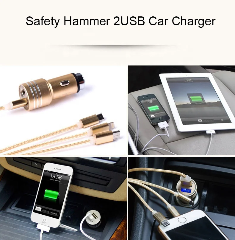 
Best charging mobile phone accessories Dual Usb Car Charger 2 usb Ports Smart chargers 