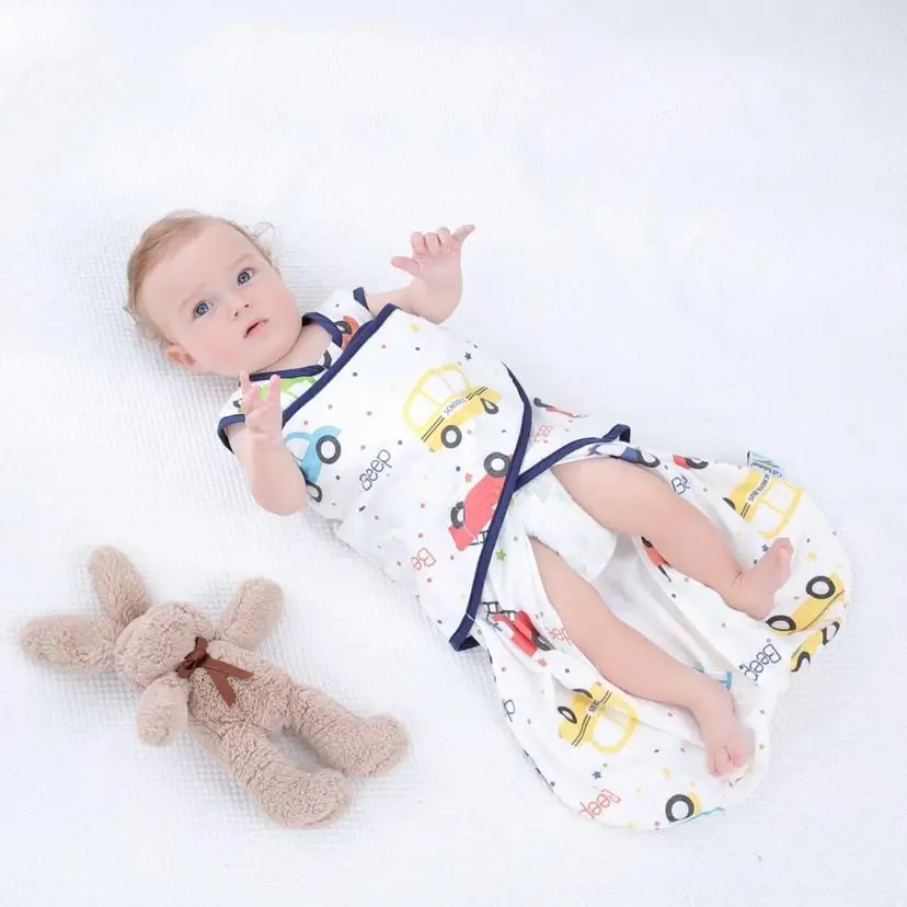 
2019 Nantong Factory muslin wraps organic baby swaddle cotton car newborn & infant baby swaddle wrap baby sleeping bag 