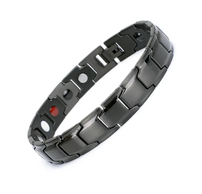 3000 Gauss Magnetic Men Stainless Steel Bio Magnetic Therapy Negative Ion Health Bracelet