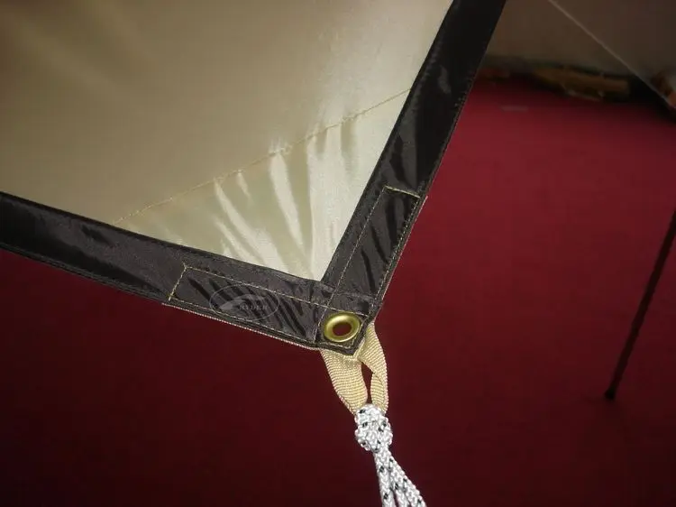 Outdoor Canvas Beach Tent Tarp for Sun Shelter Rain Fly Customized ColorWay Poly Awning Bivouac Accessory Reinforced Corners