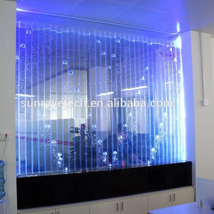 H6*W6ft programmable water bubble wall acrylic panel screen divider water bubble wall for office