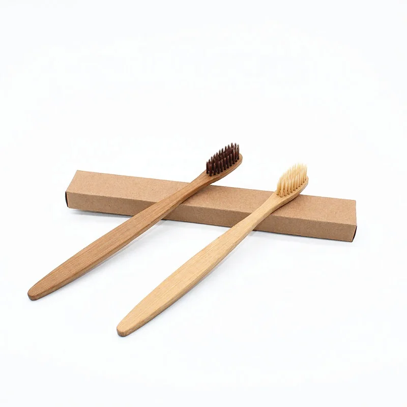Cute natural environmentally friendly degradable bamboo toothbrush