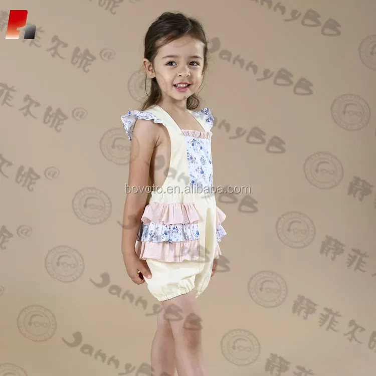 Baby Girl Romper Bubble with Ruffle