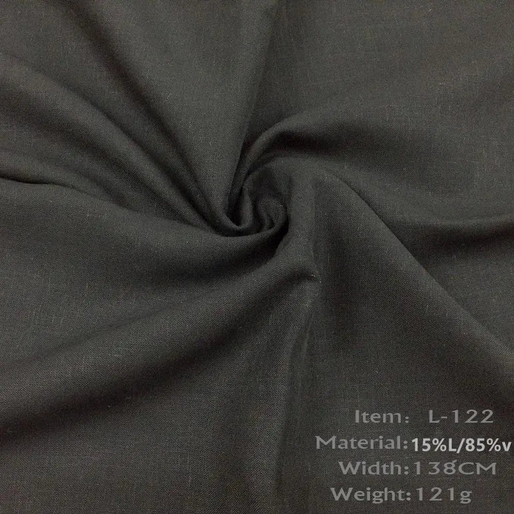 
Wholesale In Stock Factory Price 85% Viscose 15% Linen Fabric, Suit Linen fabric 
