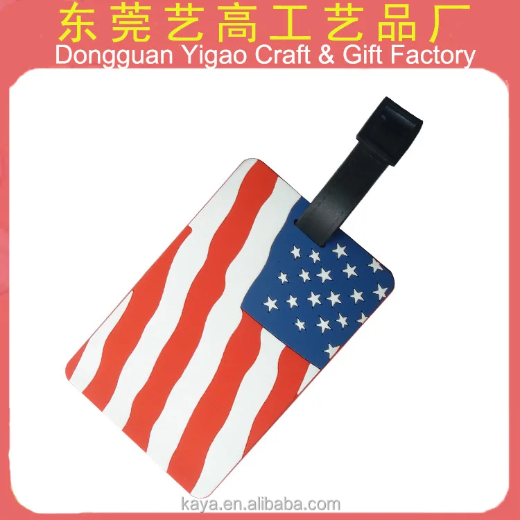 
Factory custom promotional soft pvc luggage tag 