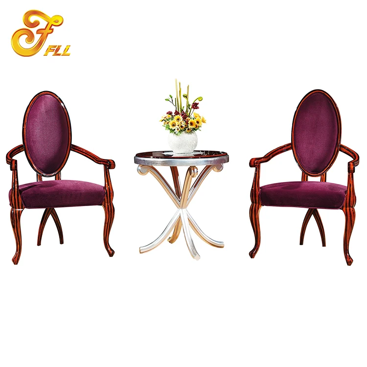 
Custom hotel furniture hotel lobby chair and tea table 