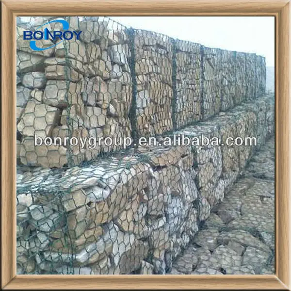 
12 inch gabion baskets chicken wire mesh cage rock wall 