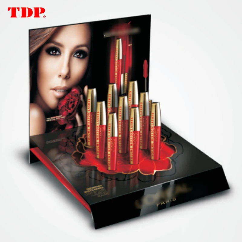 Elegant Design Counter Retailer Beauty Products Makeup Rack Acrylic Cosmetic Display Stands