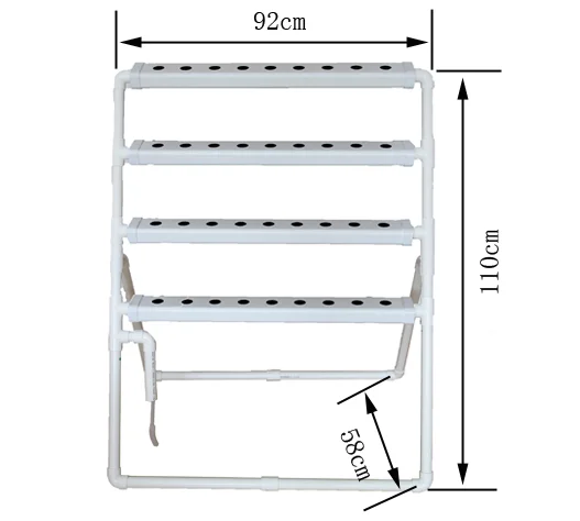 36 Holes Vertical NFT Hydroponic Systems For Lettuce