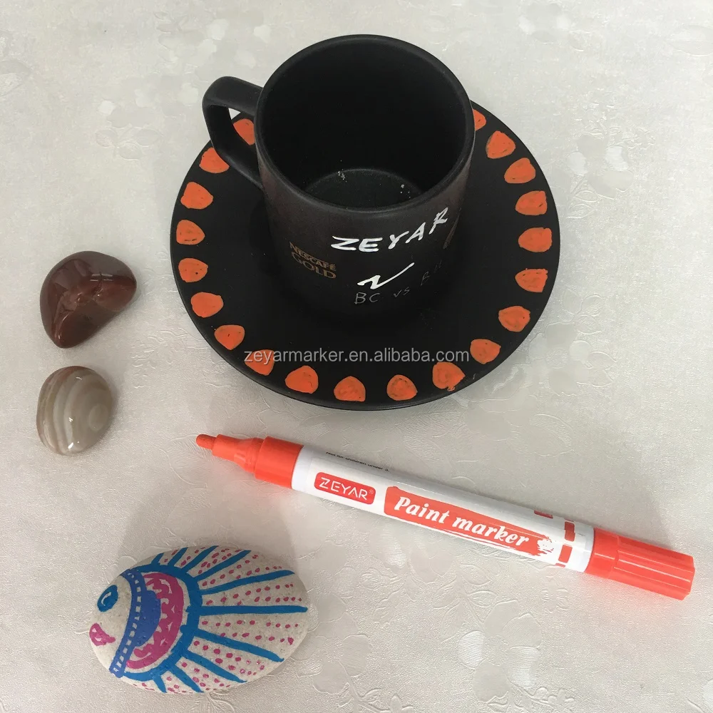 Маркеры для краски на масляной основе под заказ ZEYAR, средние точки, разные цвета, водонепроницаемые чернила