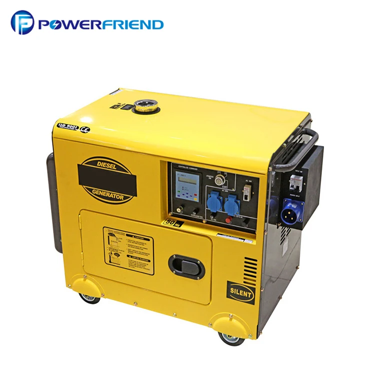 Однофазный Генератор переменного тока 230 В, небольшой портативный бесшумный дизельный генератор на 7 кВА