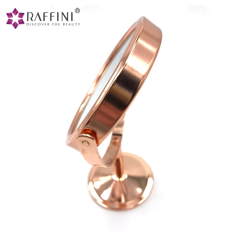 Magnifying Rose Gold Desk Double-sided Personal Mirror