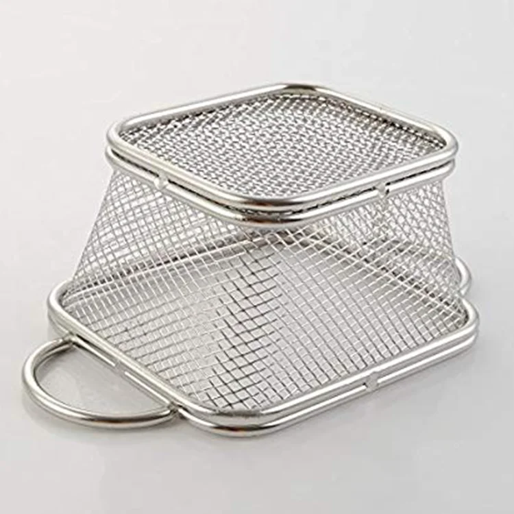 
Fryer Basket Food - grade Stainless Steel Mini French Fries Basket Kitchen Cooking Tool Food Presentation Tableware 