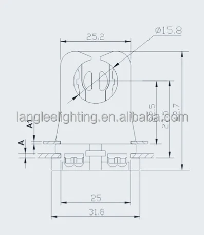 T8 Tube Light Socket G13 Tombstone Lampholder Non Shunted For Single Side or Double Side Powered LED Tube