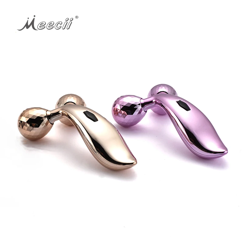 Beauty Tool Y Shape 3D Microcurrent 360 Rotation Slim Facial Massager Face Lifting Roller