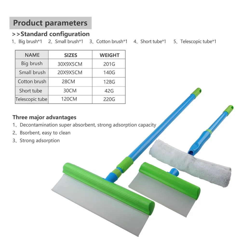 silicone window squeegee, telescopic window cleaner as seen on TV, car silicone squeegee