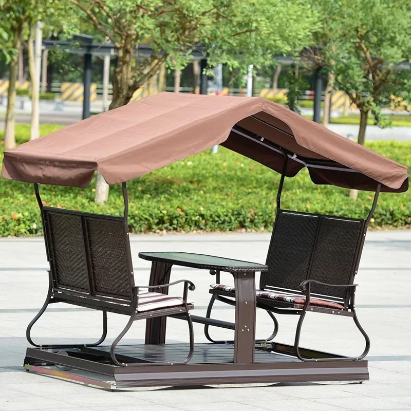 Leisure 4 person metal frame garden furniture outdoor dining swing chair